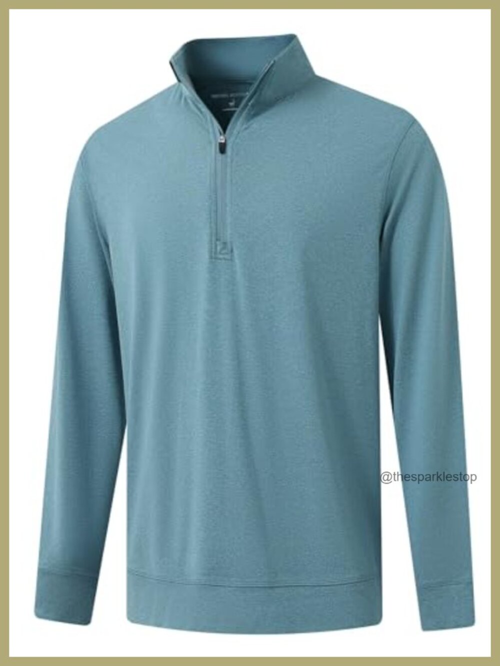 Mens Quarter Zip Pullover Lightweight Dry Fit Mock Neck Midlayer Soft Sport
